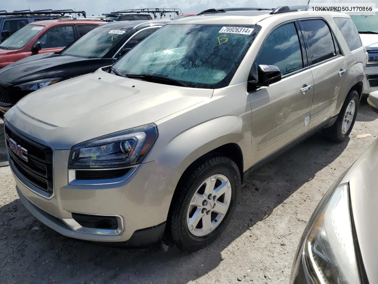 2016 GMC Acadia Sle VIN: 1GKKVPKD5GJ170866 Lot: 76926314