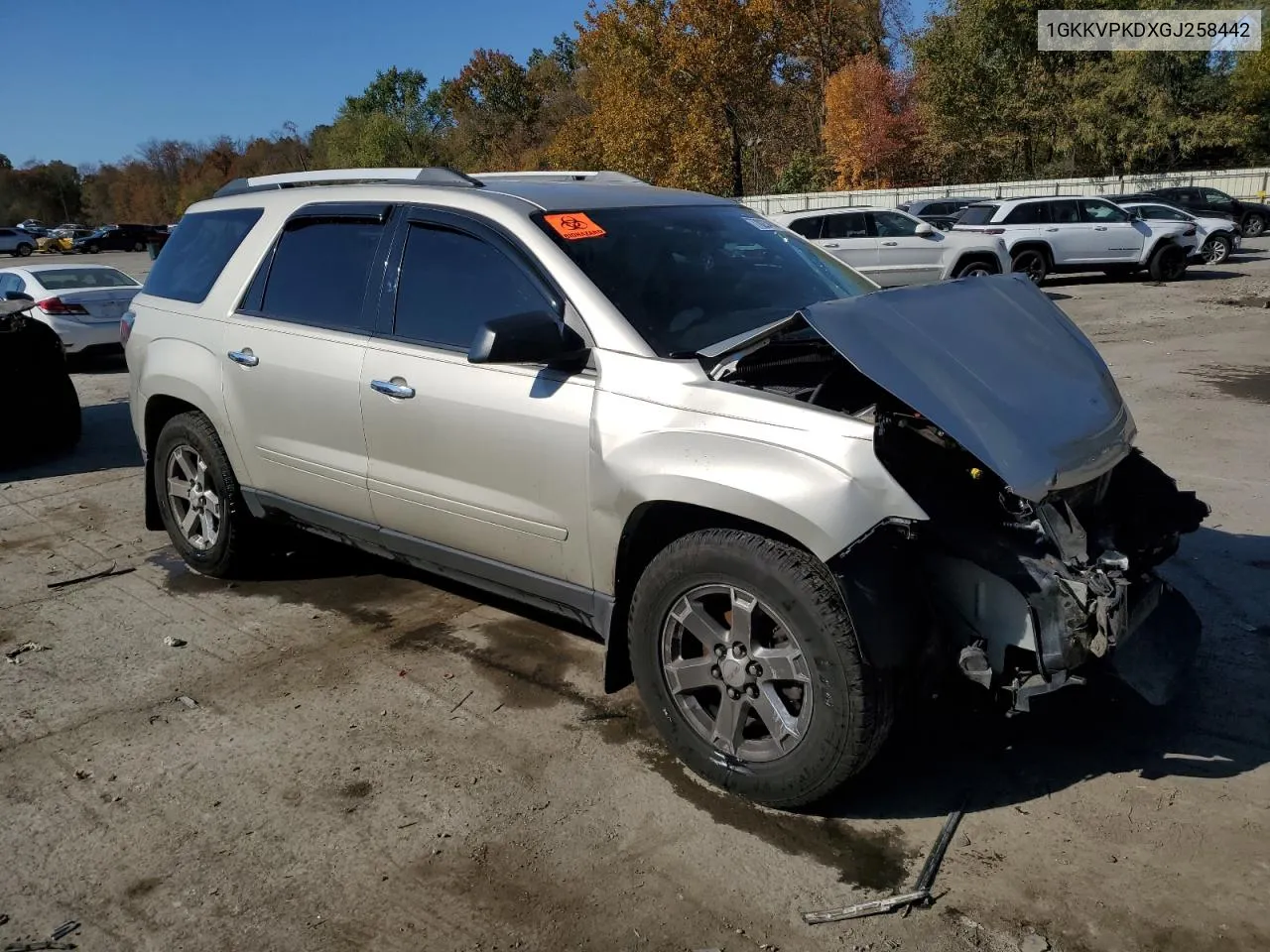 2016 GMC Acadia Sle VIN: 1GKKVPKDXGJ258442 Lot: 77023414