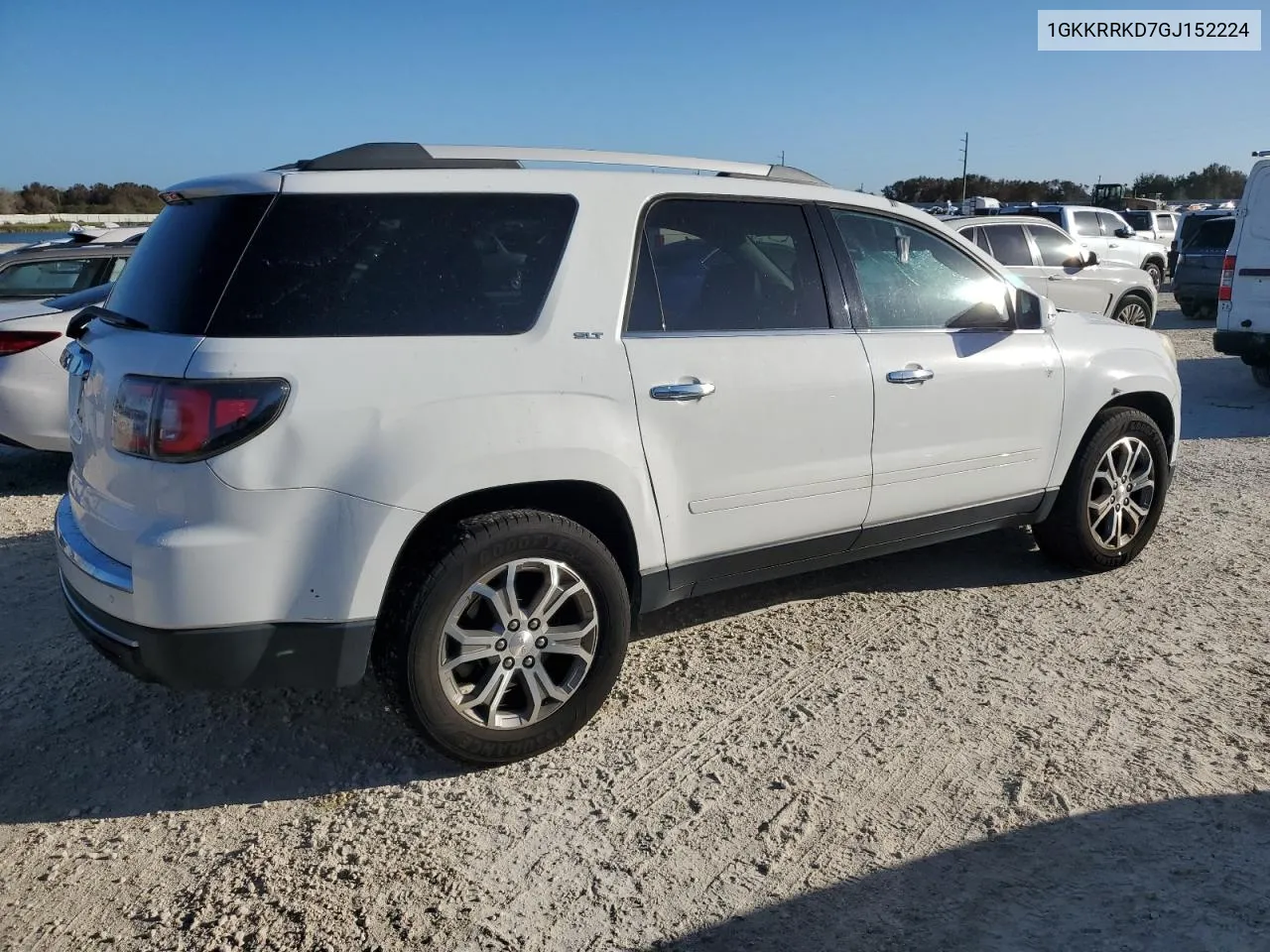 2016 GMC Acadia Slt-1 VIN: 1GKKRRKD7GJ152224 Lot: 77844124