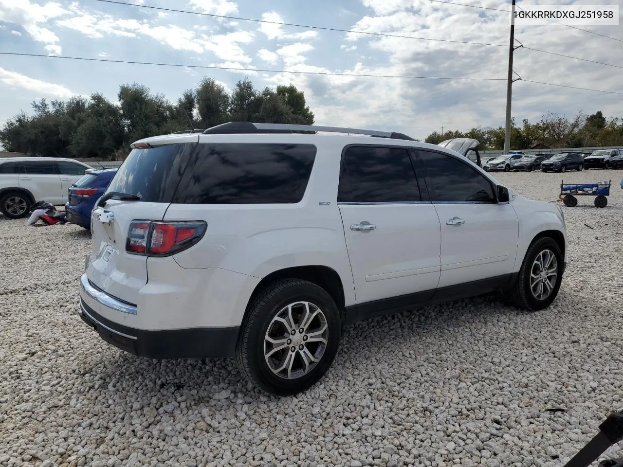 2016 GMC Acadia Slt-1 VIN: 1GKKRRKDXGJ251958 Lot: 79270554