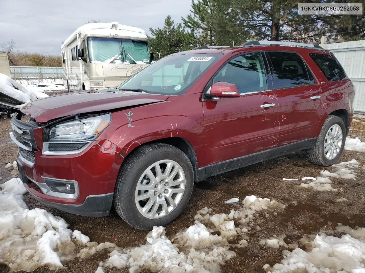 2016 GMC Acadia Slt-1 VIN: 1GKKVRKD8GJ252053 Lot: 79430884