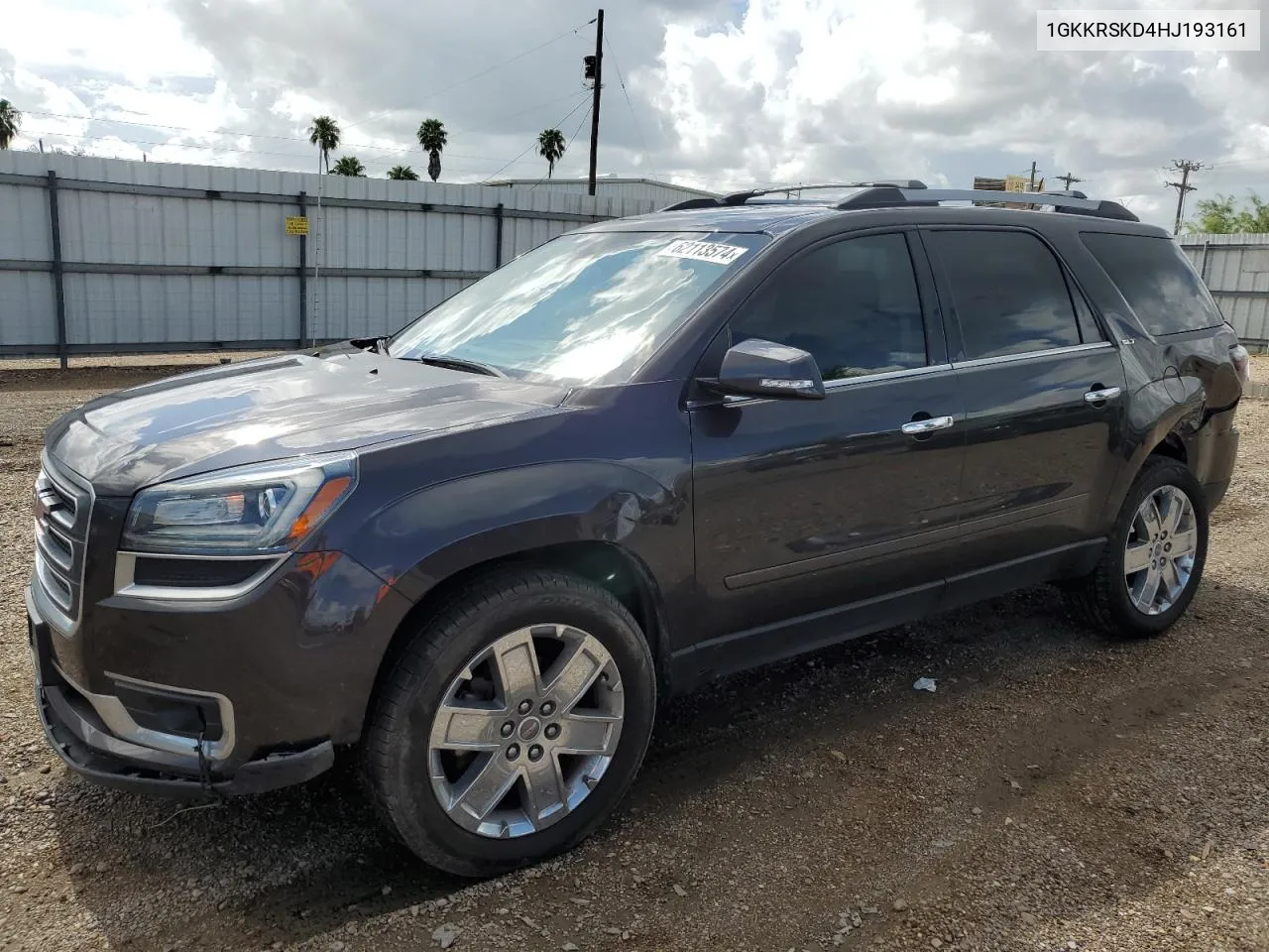 2017 GMC Acadia Limited Slt-2 VIN: 1GKKRSKD4HJ193161 Lot: 62113574