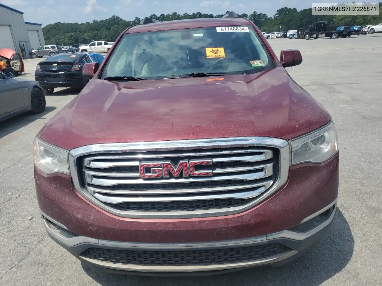 2017 GMC Acadia Slt-1 VIN: 1GKKNMLS7HZ226871 Lot: 67740834