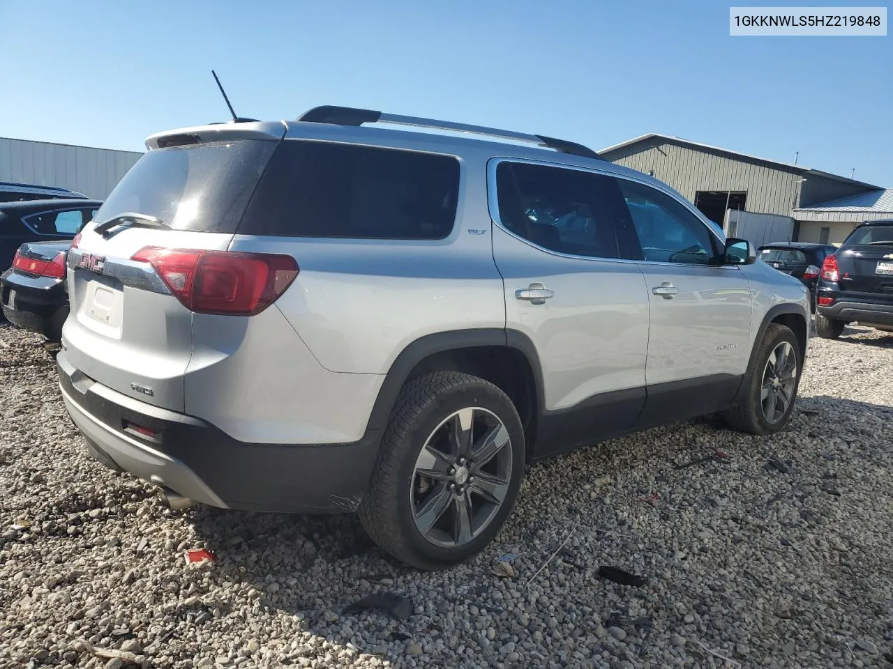 2017 GMC Acadia Slt-2 VIN: 1GKKNWLS5HZ219848 Lot: 72418994