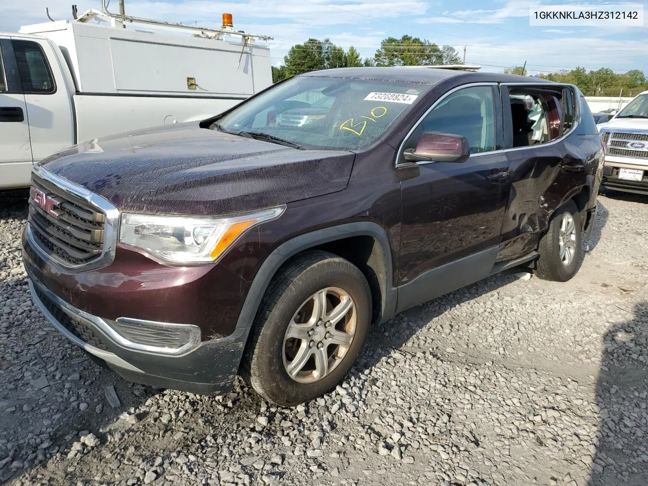 2017 GMC Acadia Sle VIN: 1GKKNKLA3HZ312142 Lot: 73268824