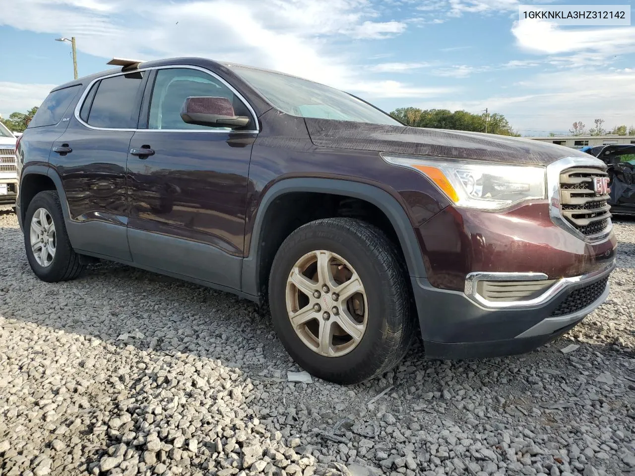 2017 GMC Acadia Sle VIN: 1GKKNKLA3HZ312142 Lot: 73268824