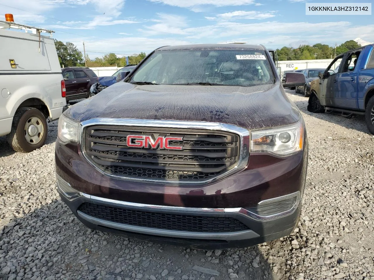 2017 GMC Acadia Sle VIN: 1GKKNKLA3HZ312142 Lot: 73268824