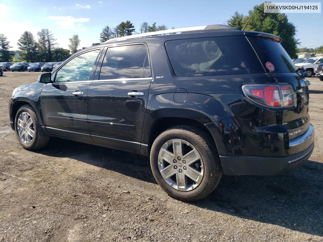 2017 GMC Acadia Limited Slt-2 VIN: 1GKKVSKD0HJ194125 Lot: 73934694