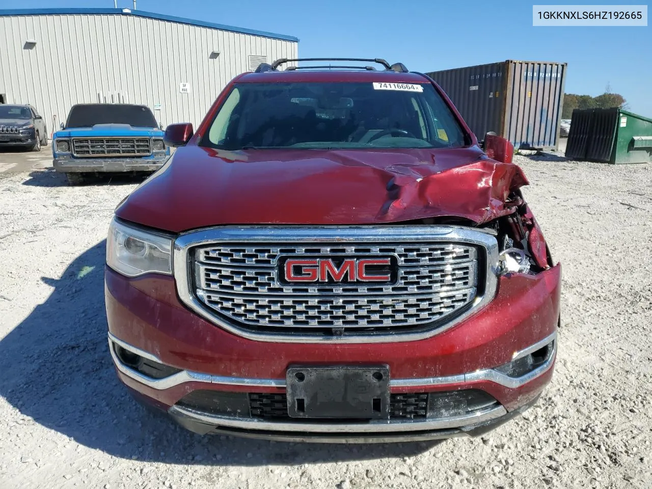 2017 GMC Acadia Denali VIN: 1GKKNXLS6HZ192665 Lot: 74116664