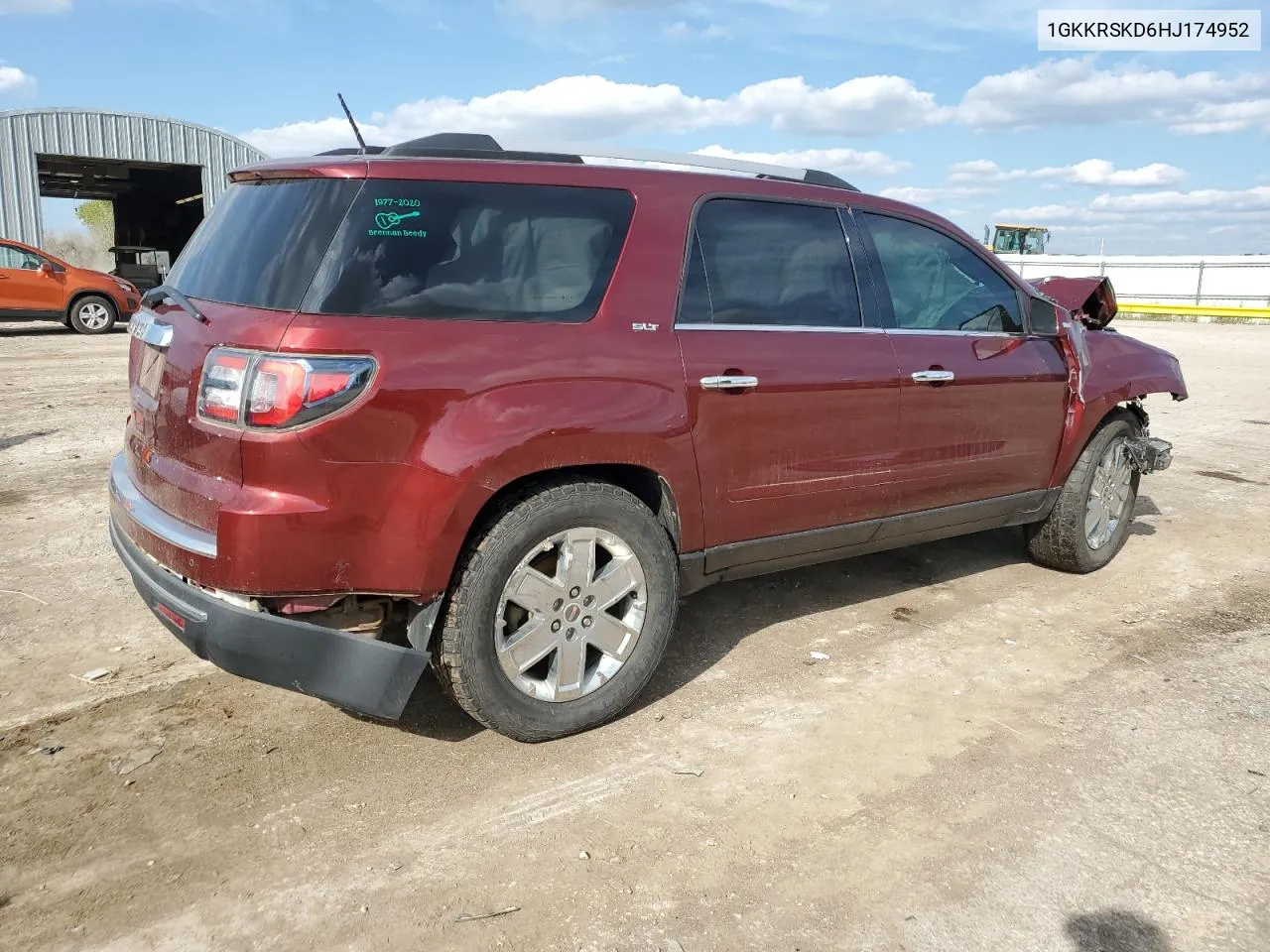 2017 GMC Acadia Limited Slt-2 VIN: 1GKKRSKD6HJ174952 Lot: 74235484