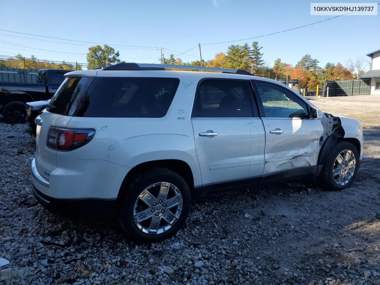 2017 GMC Acadia Limited Slt-2 VIN: 1GKKVSKD9HJ139737 Lot: 74781664