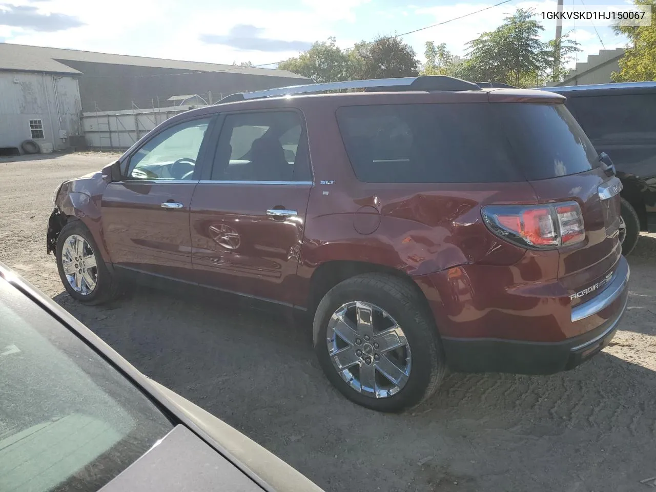 2017 GMC Acadia Limited Slt-2 VIN: 1GKKVSKD1HJ150067 Lot: 74942764