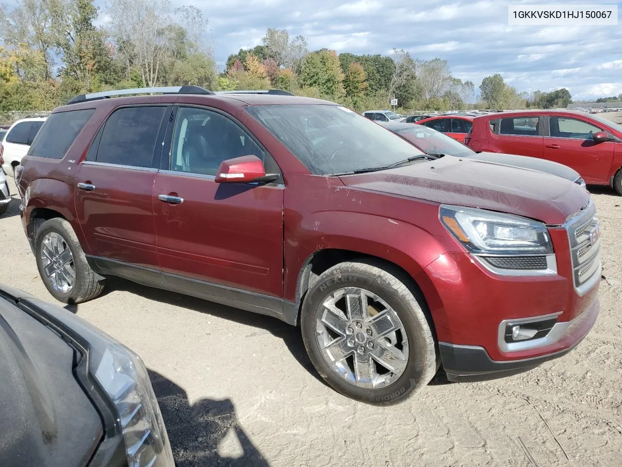 2017 GMC Acadia Limited Slt-2 VIN: 1GKKVSKD1HJ150067 Lot: 74942764