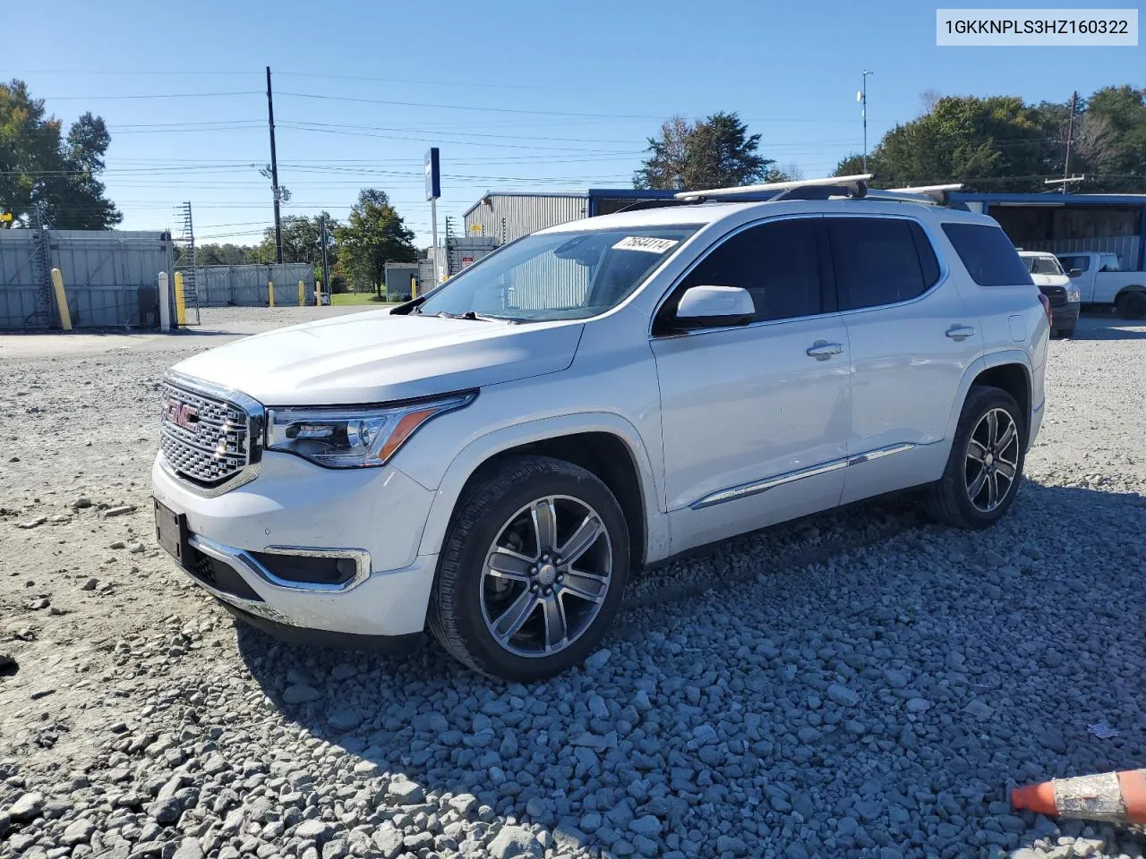 2017 GMC Acadia Denali VIN: 1GKKNPLS3HZ160322 Lot: 75644114