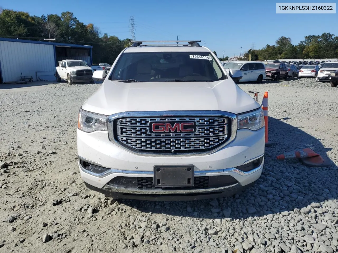 2017 GMC Acadia Denali VIN: 1GKKNPLS3HZ160322 Lot: 75644114