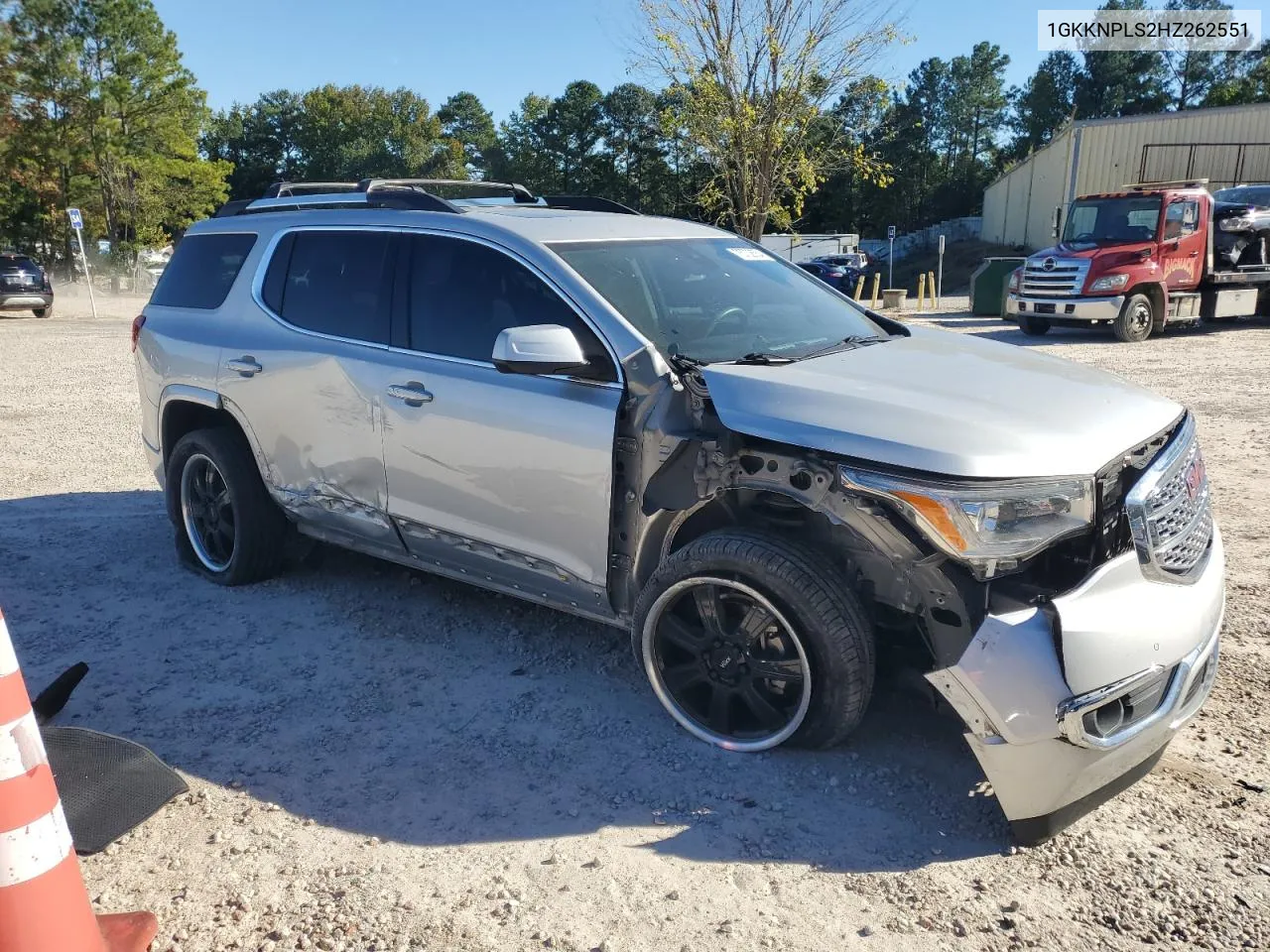 2017 GMC Acadia Denali VIN: 1GKKNPLS2HZ262551 Lot: 75702654