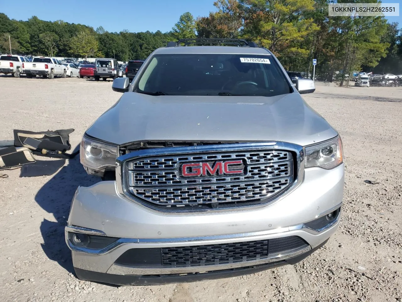 2017 GMC Acadia Denali VIN: 1GKKNPLS2HZ262551 Lot: 75702654