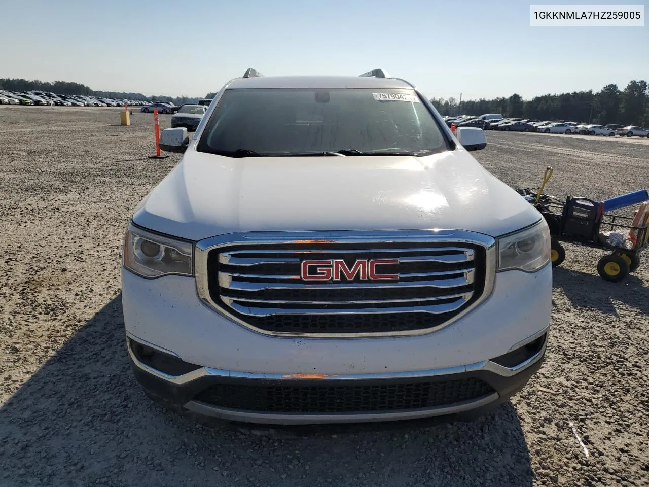 2017 GMC Acadia Slt-1 VIN: 1GKKNMLA7HZ259005 Lot: 75790424