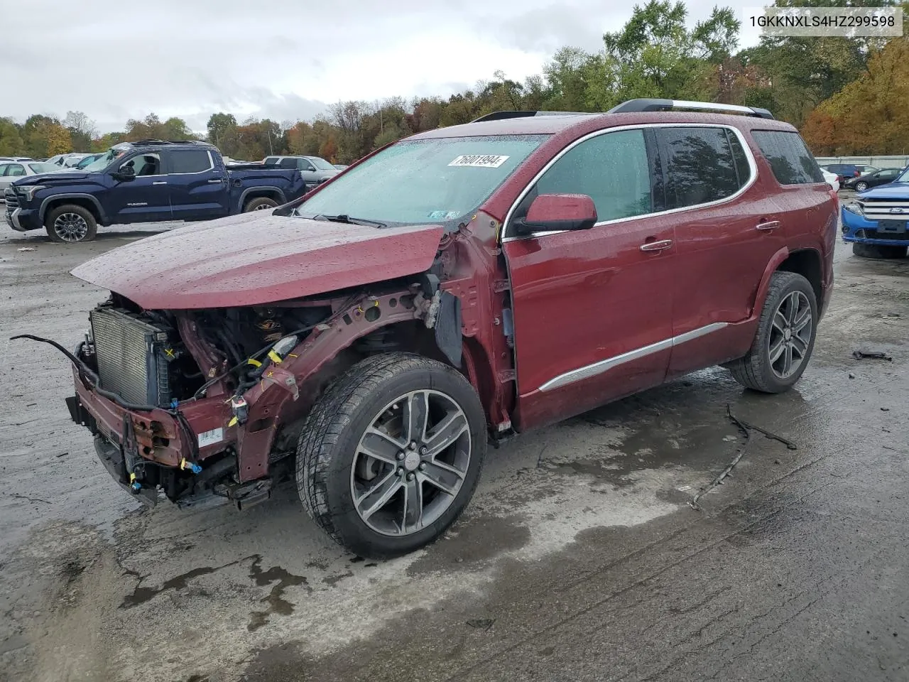 2017 GMC Acadia Denali VIN: 1GKKNXLS4HZ299598 Lot: 76001994