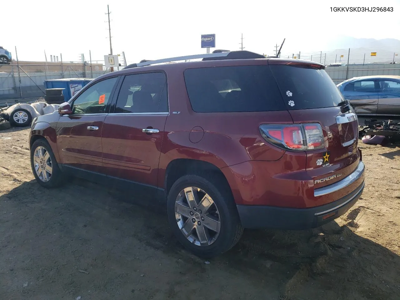 2017 GMC Acadia Limited Slt-2 VIN: 1GKKVSKD3HJ296843 Lot: 76144414