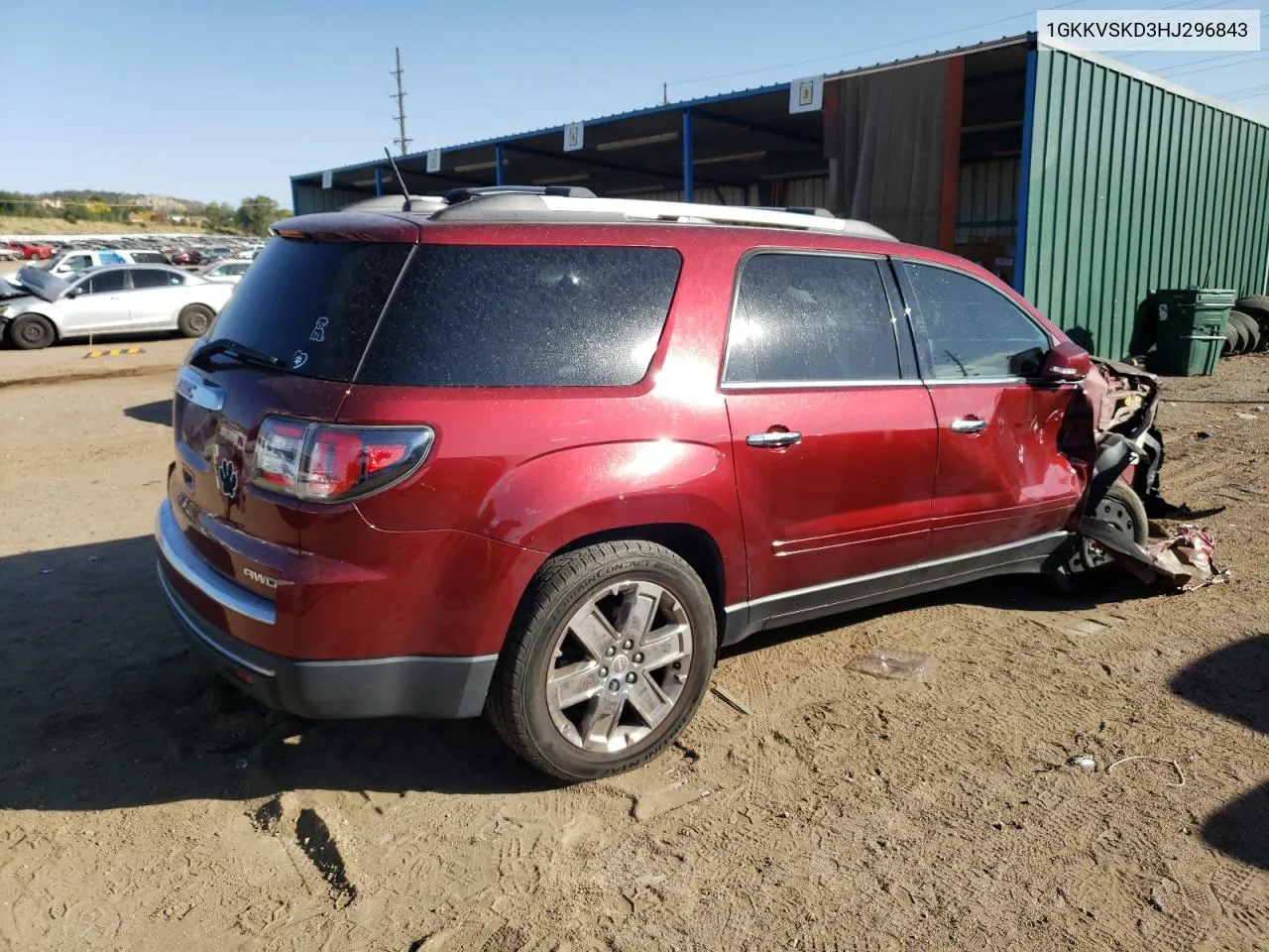 2017 GMC Acadia Limited Slt-2 VIN: 1GKKVSKD3HJ296843 Lot: 76144414