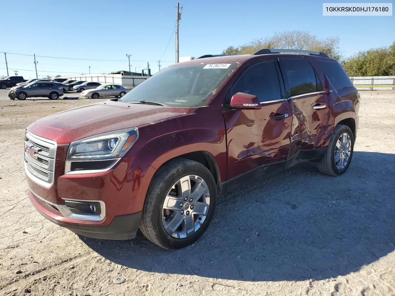 2017 GMC Acadia Limited Slt-2 VIN: 1GKKRSKD0HJ176180 Lot: 76236314