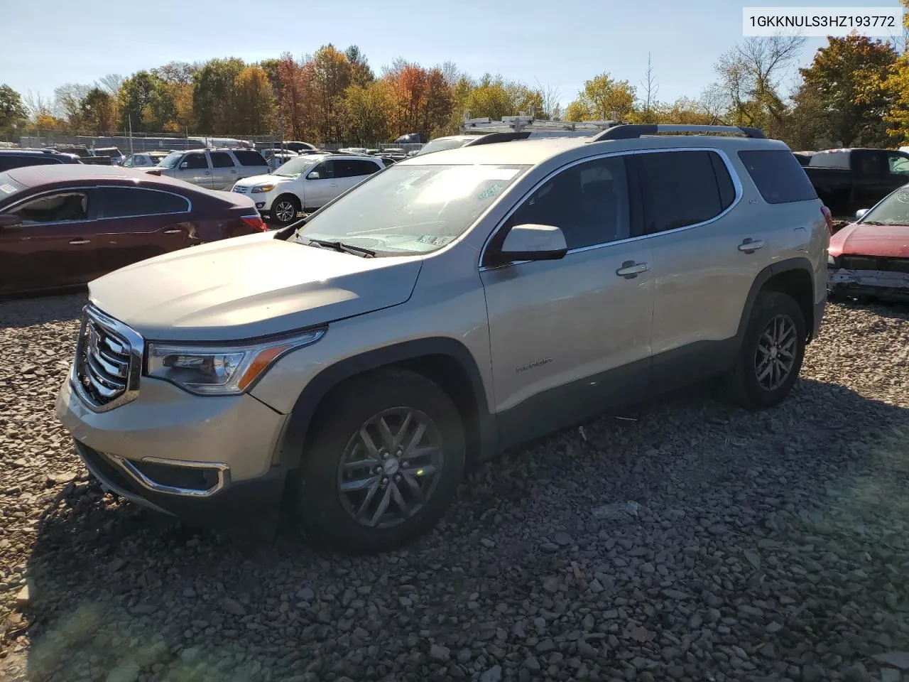 2017 GMC Acadia Slt-1 VIN: 1GKKNULS3HZ193772 Lot: 76290584