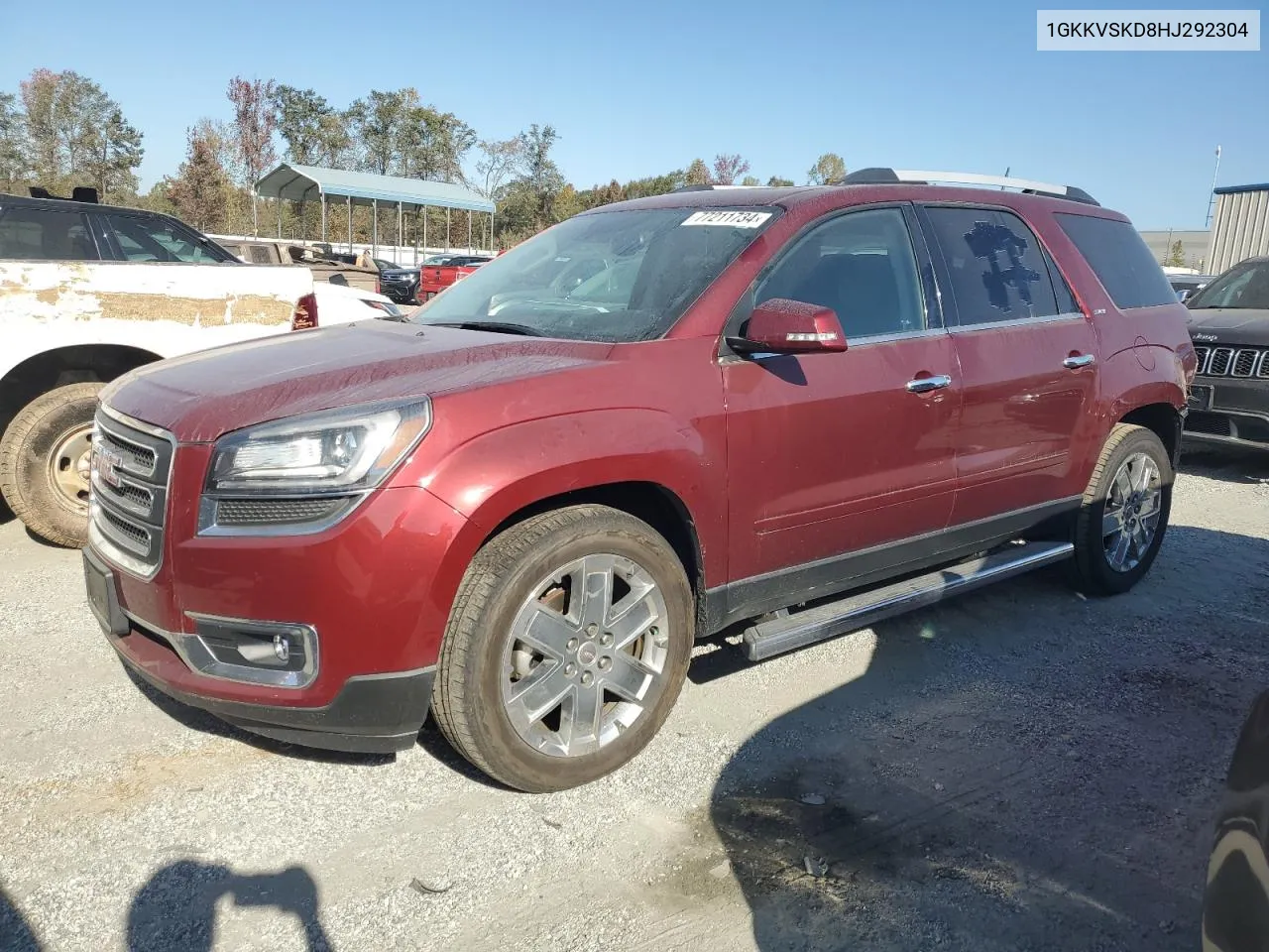 2017 GMC Acadia Limited Slt-2 VIN: 1GKKVSKD8HJ292304 Lot: 77211734