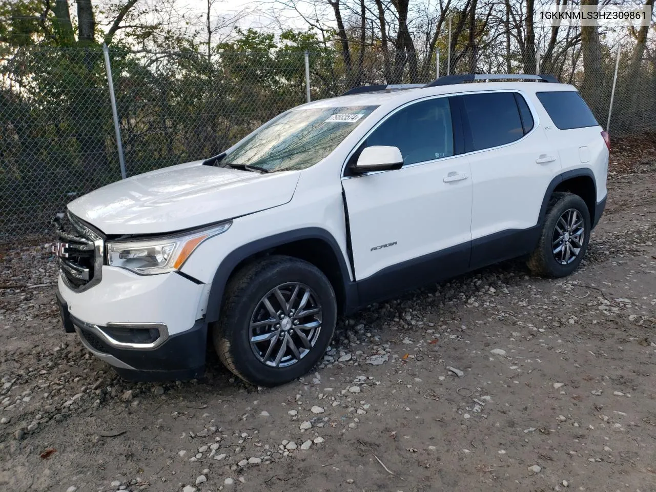 2017 GMC Acadia Slt-1 VIN: 1GKKNMLS3HZ309861 Lot: 79863574