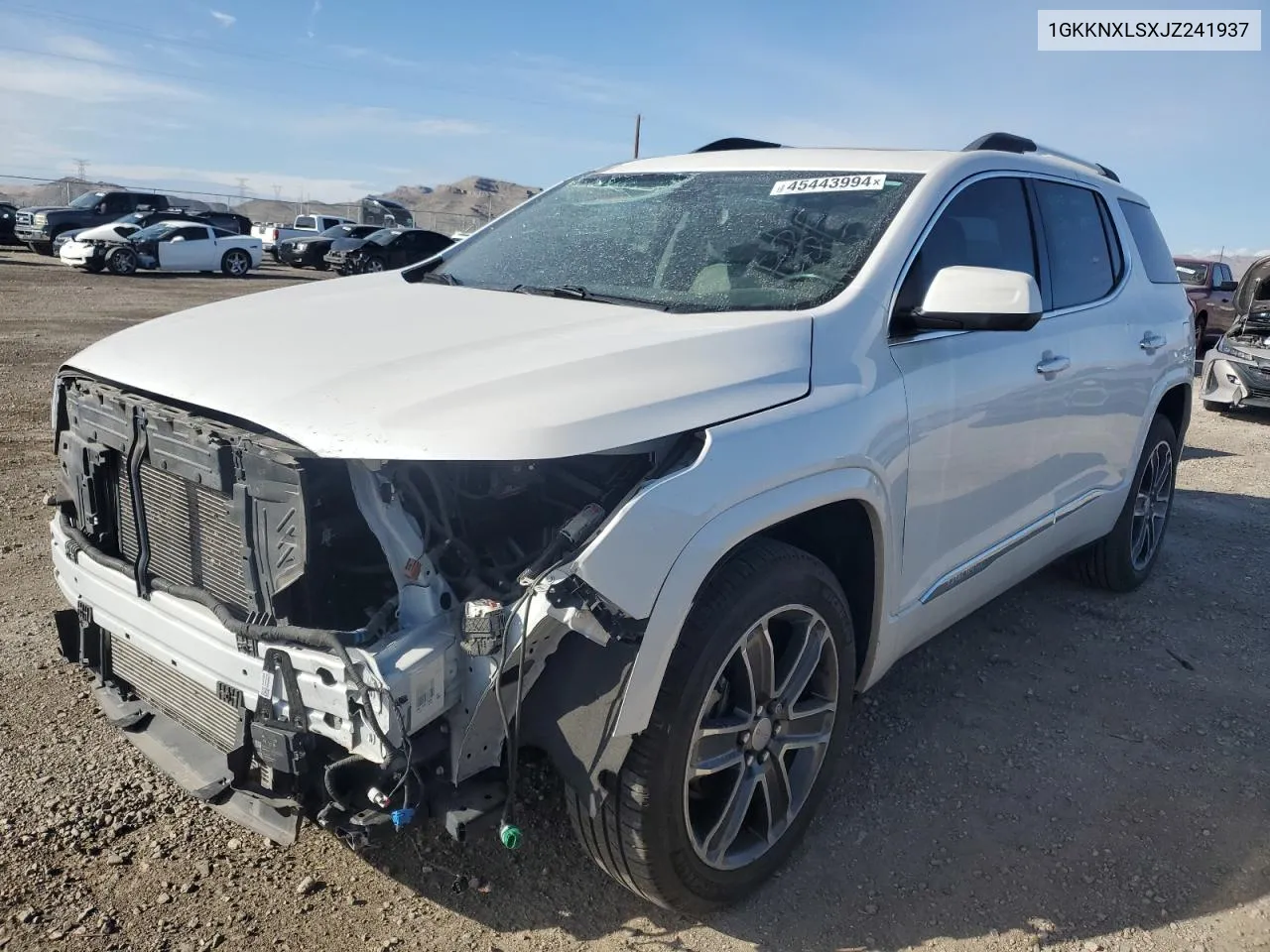 1GKKNXLSXJZ241937 2018 GMC Acadia Denali