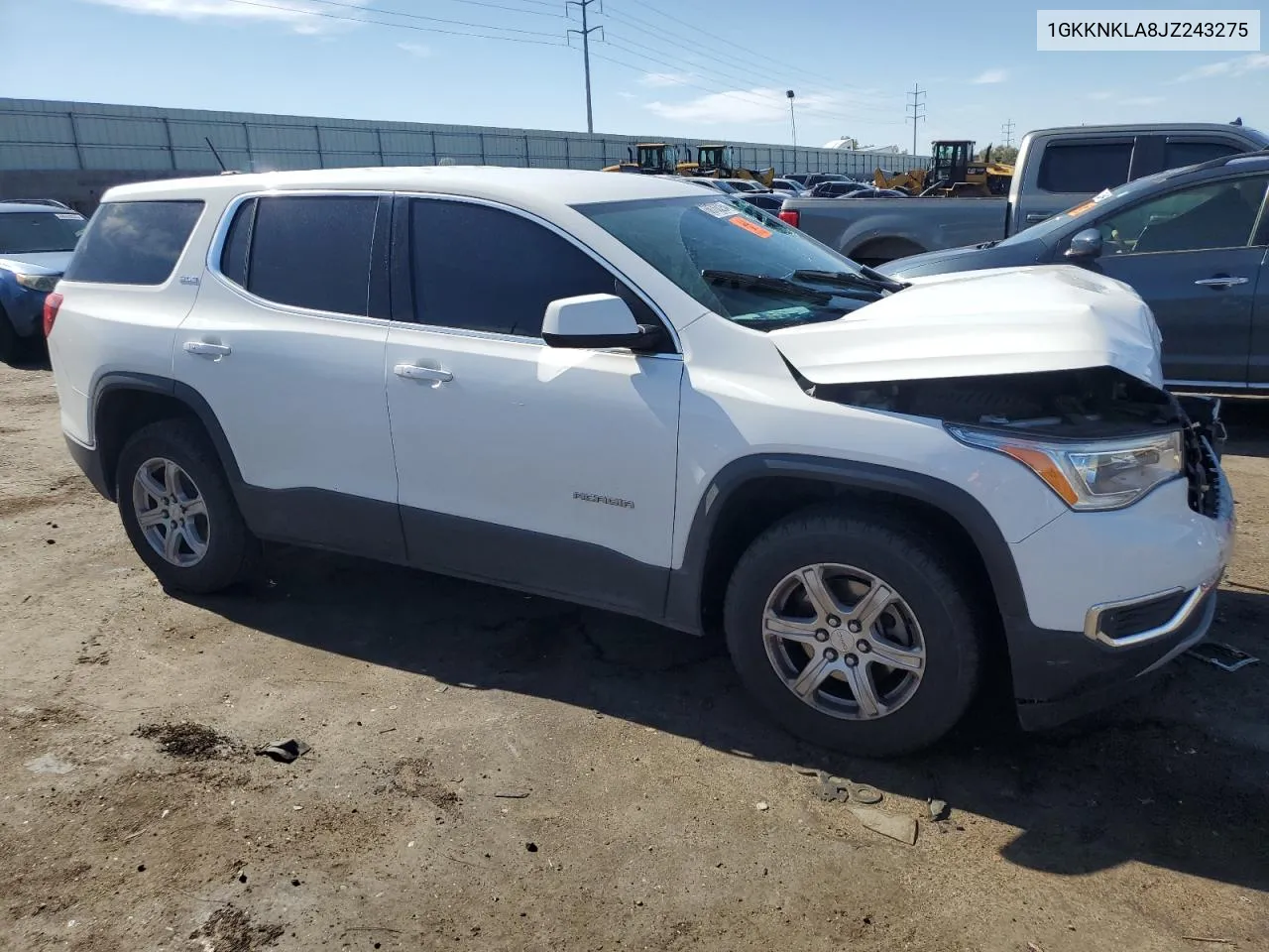 2018 GMC Acadia Sle VIN: 1GKKNKLA8JZ243275 Lot: 68768254