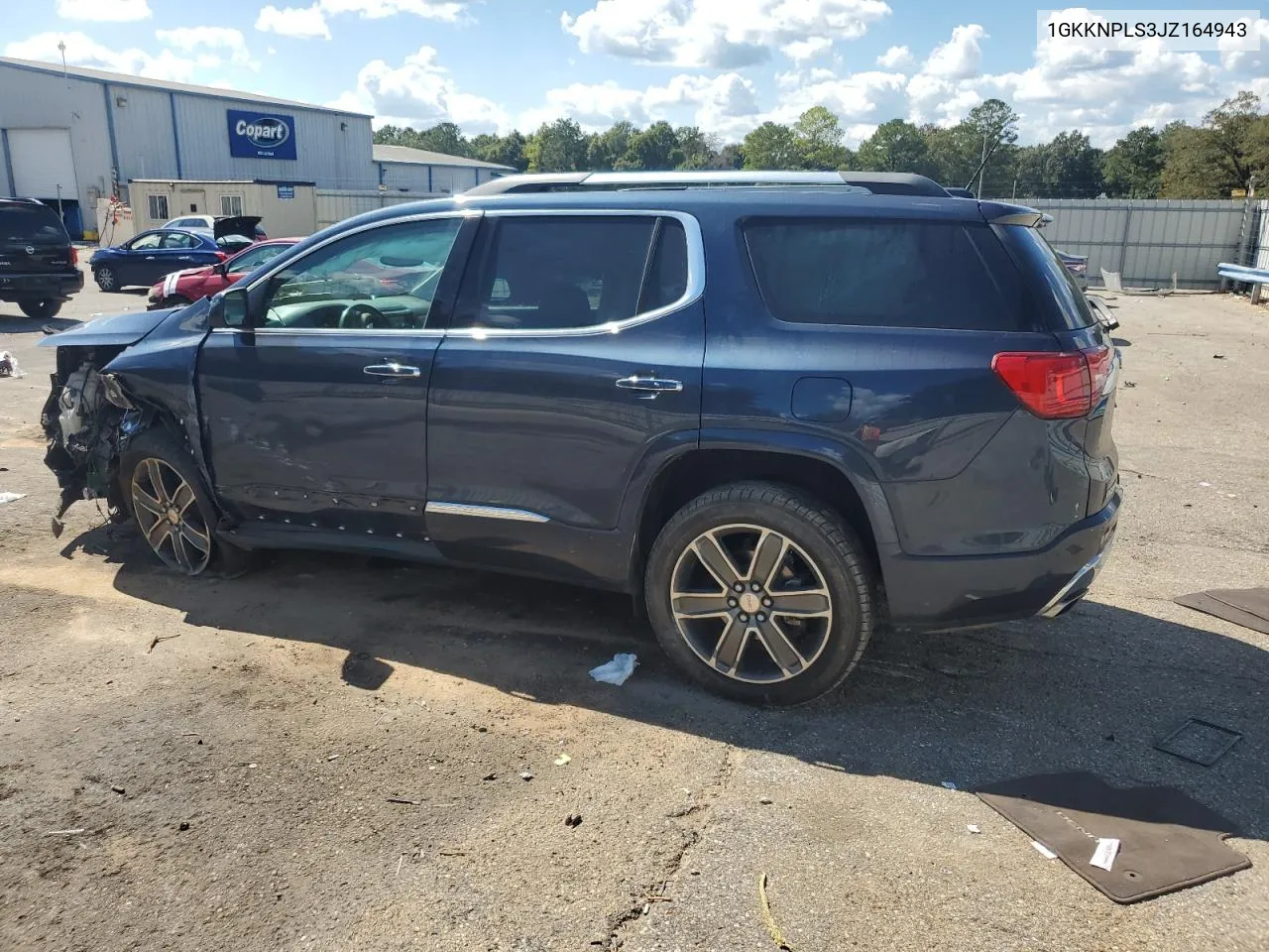 2018 GMC Acadia Denali VIN: 1GKKNPLS3JZ164943 Lot: 74154404