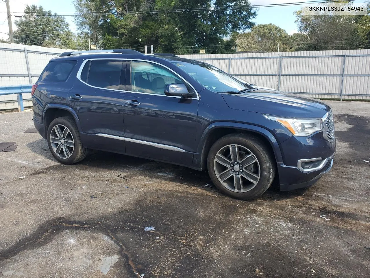 2018 GMC Acadia Denali VIN: 1GKKNPLS3JZ164943 Lot: 74154404