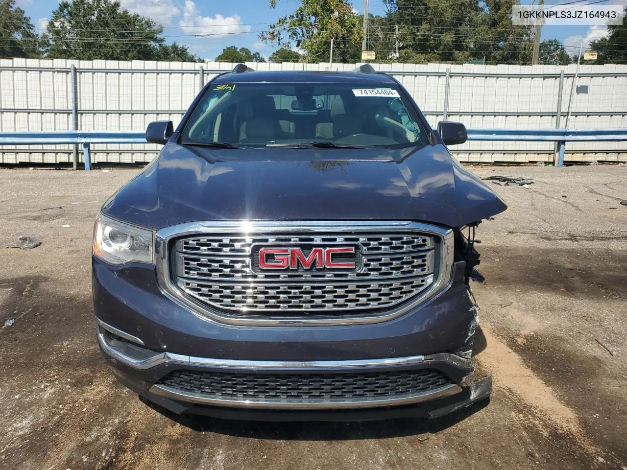 2018 GMC Acadia Denali VIN: 1GKKNPLS3JZ164943 Lot: 74154404