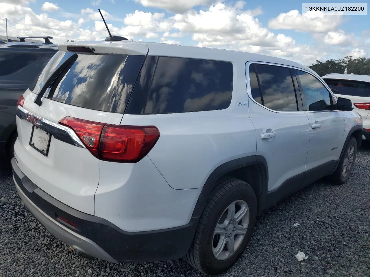 2018 GMC Acadia Sle VIN: 1GKKNKLA0JZ182200 Lot: 74167464