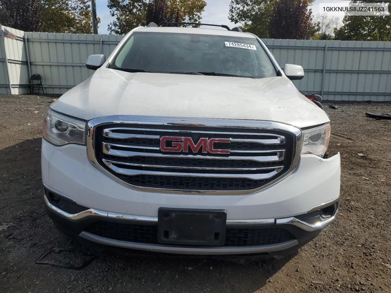 2018 GMC Acadia Slt-1 VIN: 1GKKNULS8JZ241563 Lot: 74285434