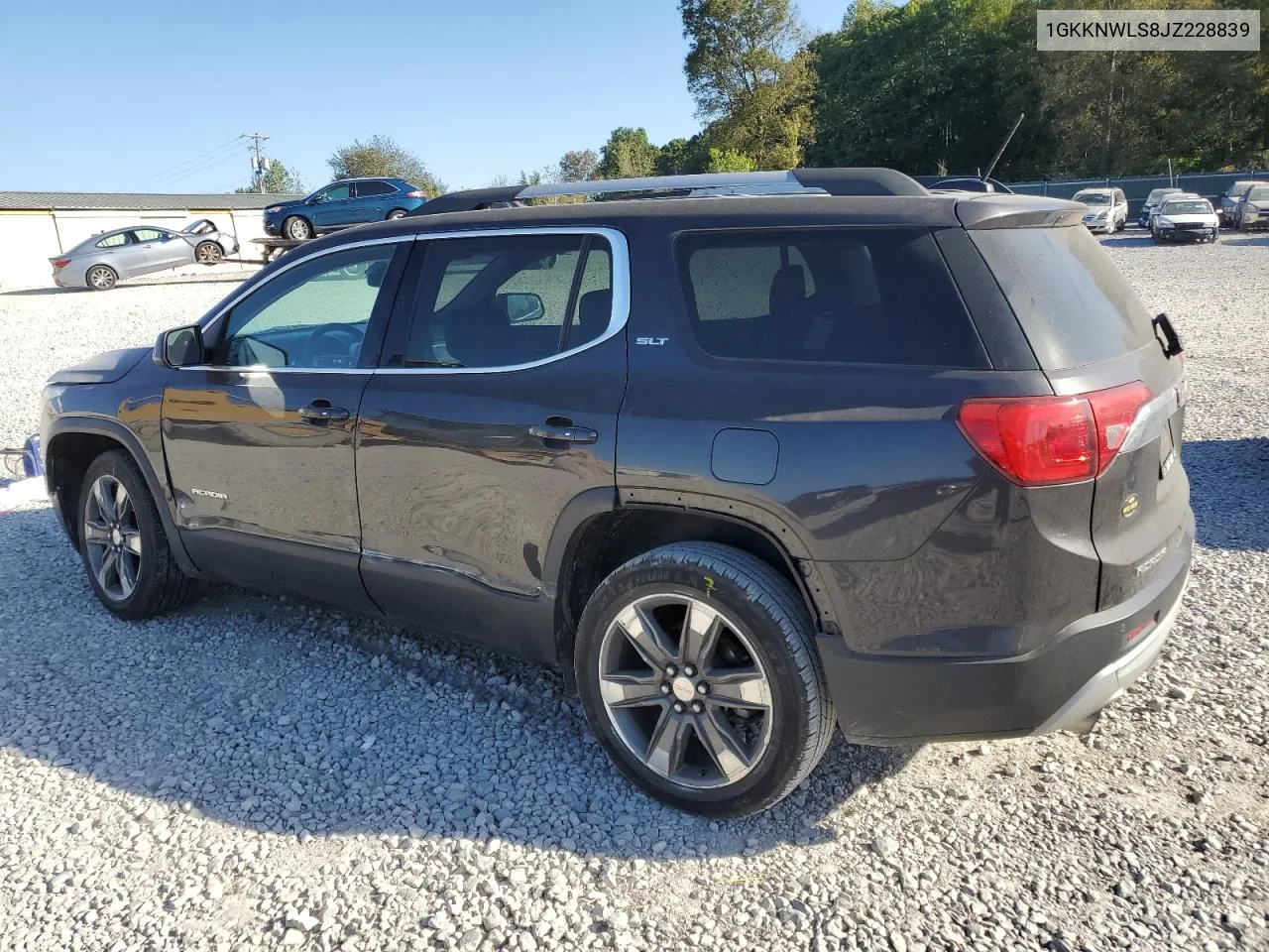 2018 GMC Acadia Slt-2 VIN: 1GKKNWLS8JZ228839 Lot: 75644884