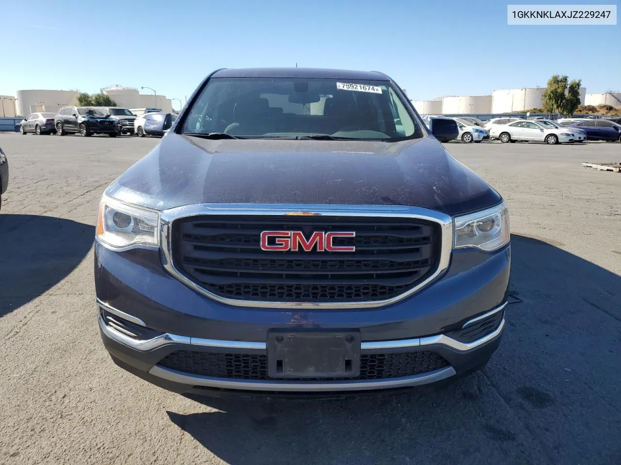 2018 GMC Acadia Sle VIN: 1GKKNKLAXJZ229247 Lot: 75921674