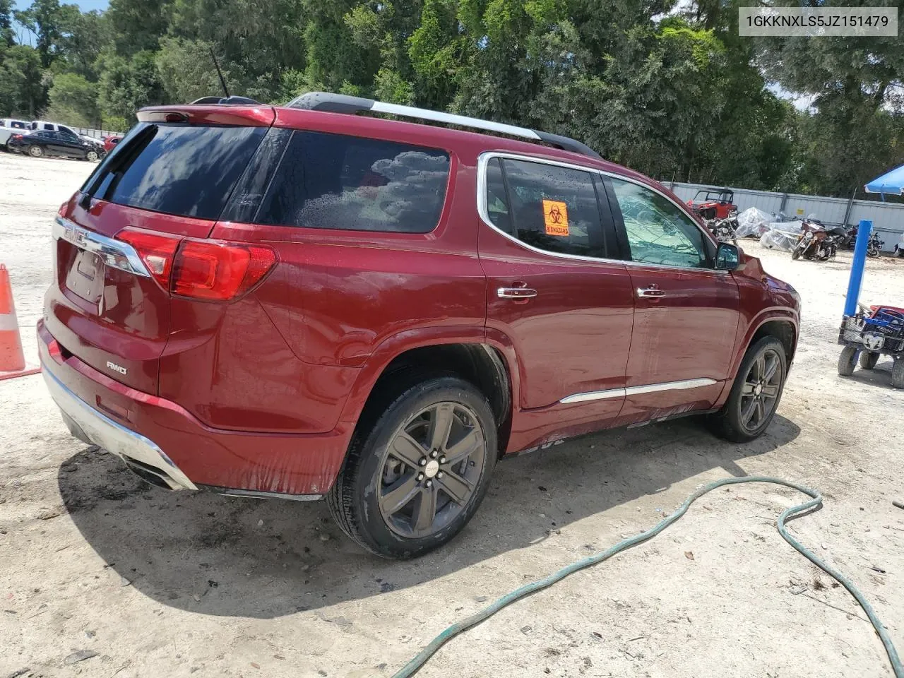 2018 GMC Acadia Denali VIN: 1GKKNXLS5JZ151479 Lot: 76118454