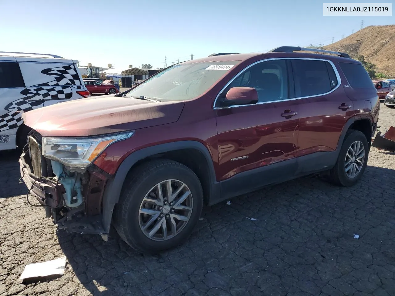 2018 GMC Acadia Sle VIN: 1GKKNLLA0JZ115019 Lot: 76518414