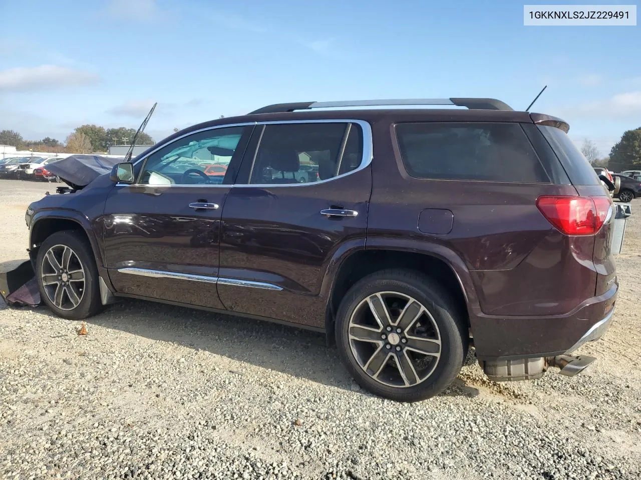 2018 GMC Acadia Denali VIN: 1GKKNXLS2JZ229491 Lot: 78498284