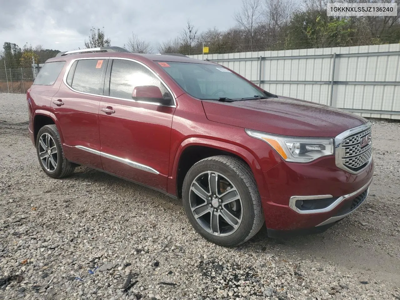 2018 GMC Acadia Denali VIN: 1GKKNXLS5JZ136240 Lot: 80221154