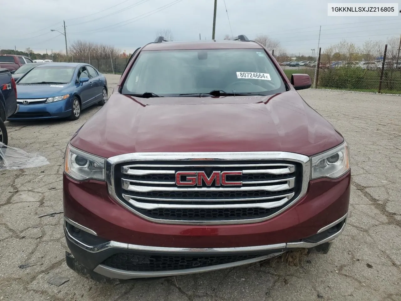 2018 GMC Acadia Sle VIN: 1GKKNLLSXJZ216805 Lot: 80724664