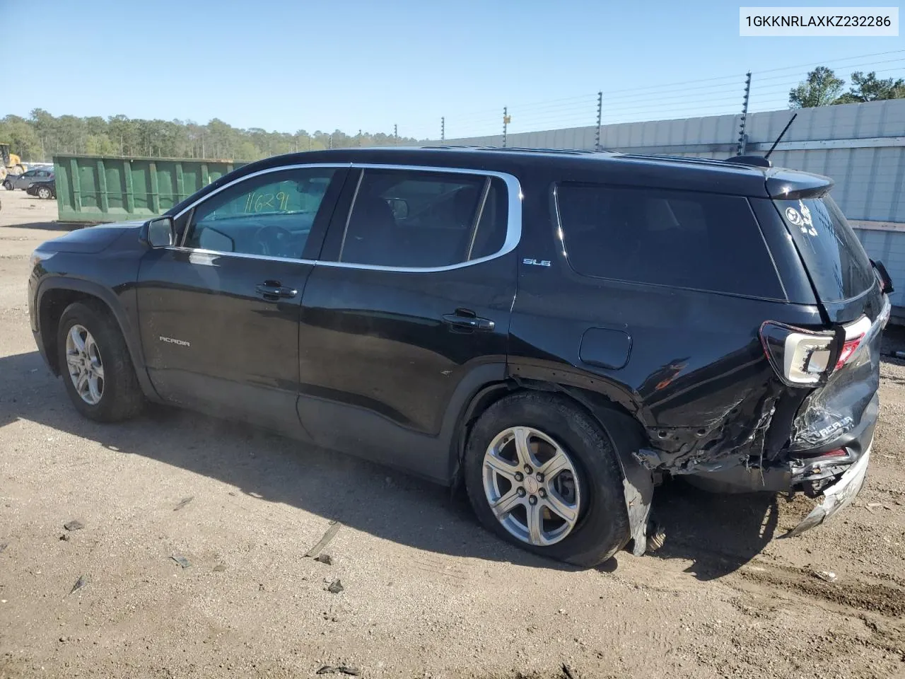 1GKKNRLAXKZ232286 2019 GMC Acadia Sle