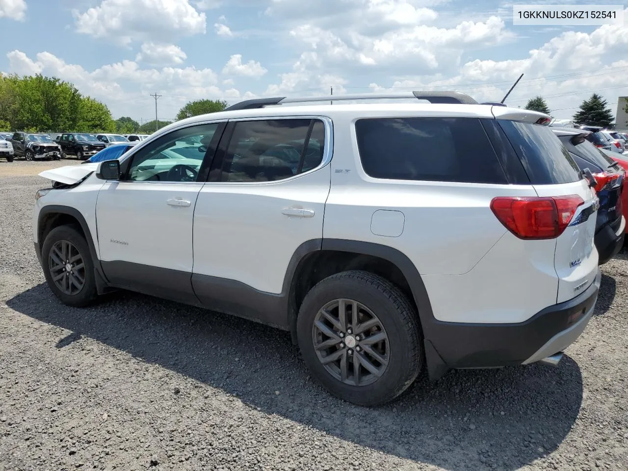 2019 GMC Acadia Slt-1 VIN: 1GKKNULS0KZ152541 Lot: 59844624