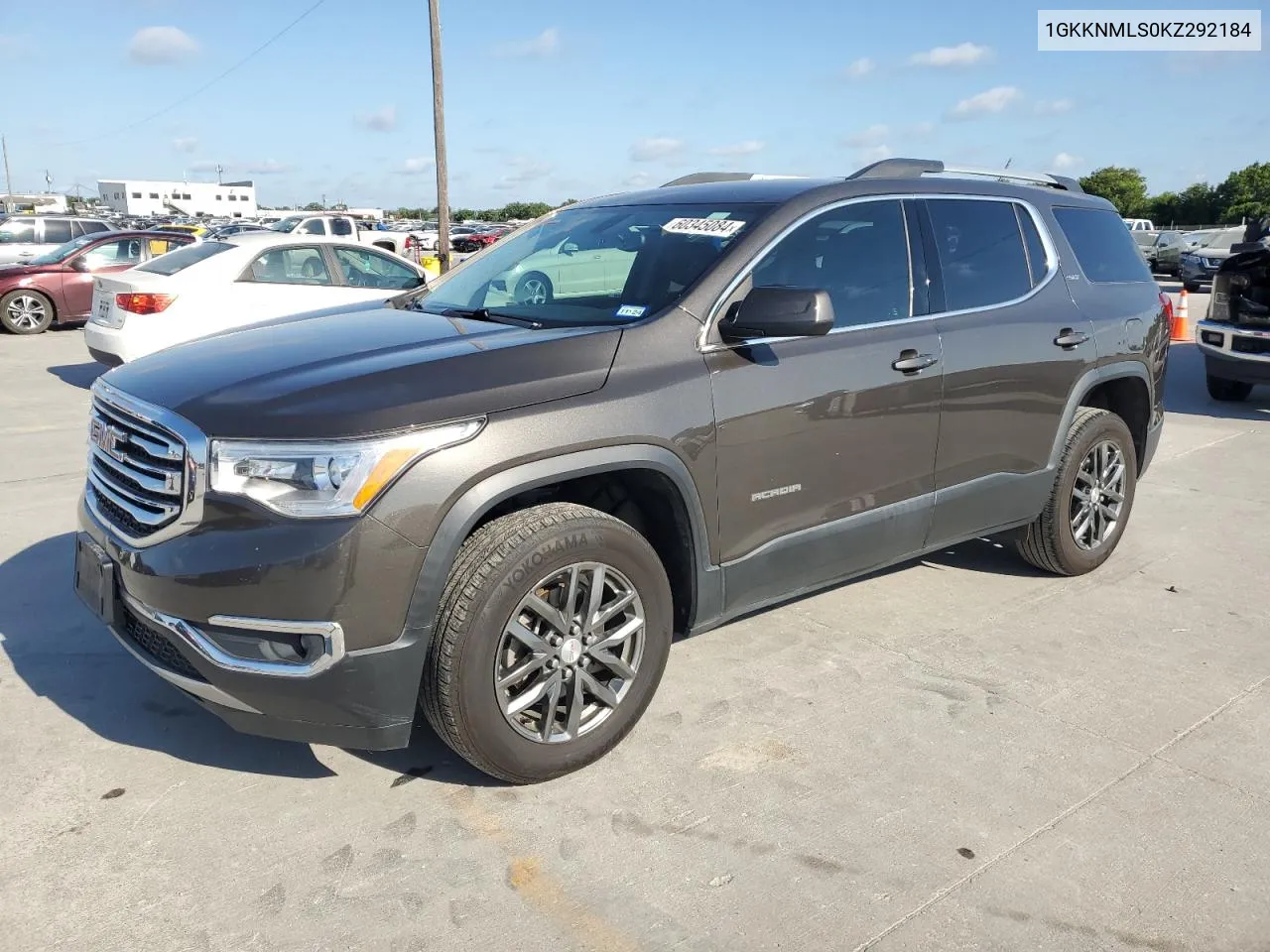 2019 GMC Acadia Slt-1 VIN: 1GKKNMLS0KZ292184 Lot: 60345084