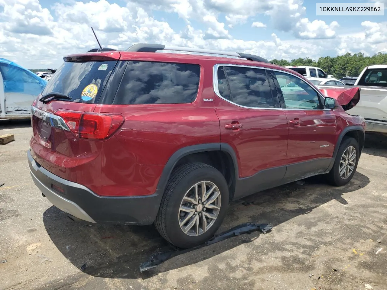 2019 GMC Acadia Sle VIN: 1GKKNLLA9KZ229862 Lot: 61444634