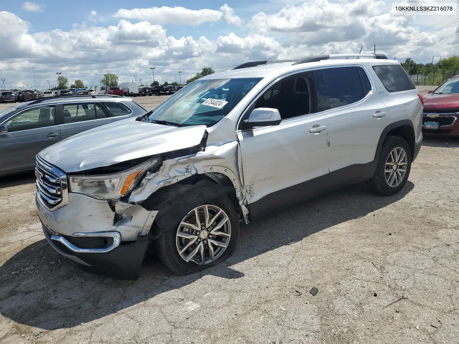 1GKKNLLS3KZ216078 2019 GMC Acadia Sle