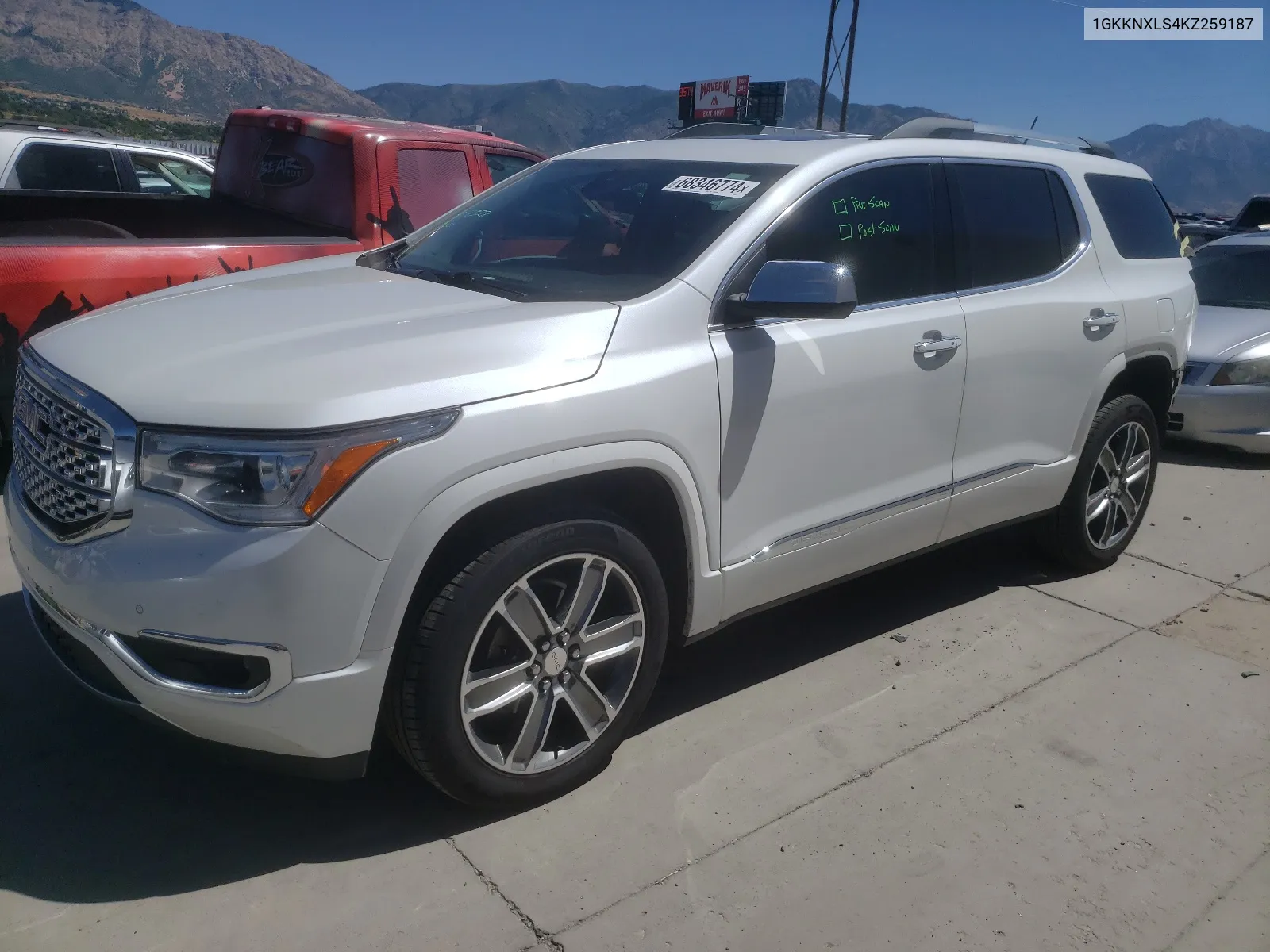 2019 GMC Acadia Denali VIN: 1GKKNXLS4KZ259187 Lot: 68346774