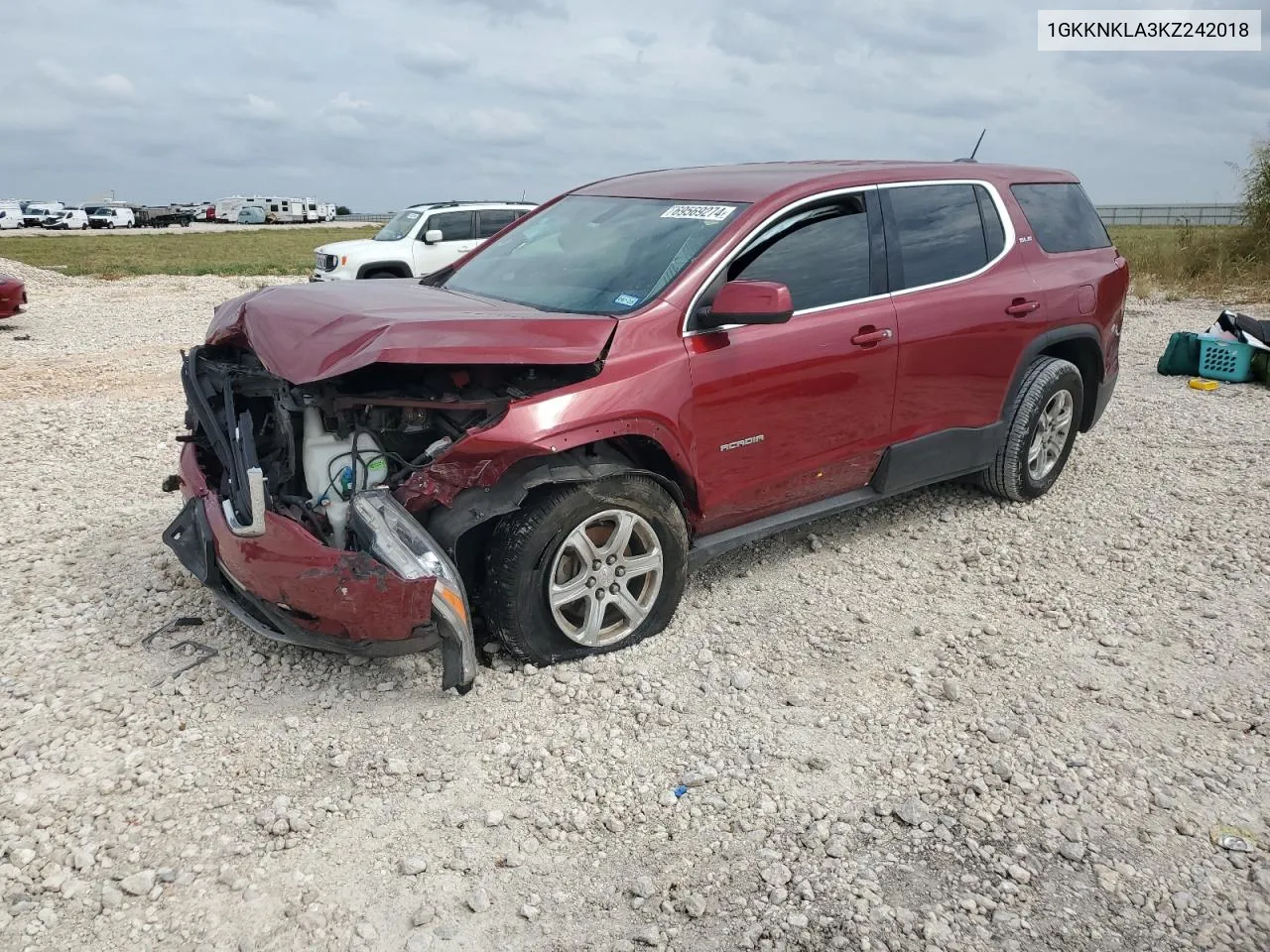 2019 GMC Acadia Sle VIN: 1GKKNKLA3KZ242018 Lot: 69569274